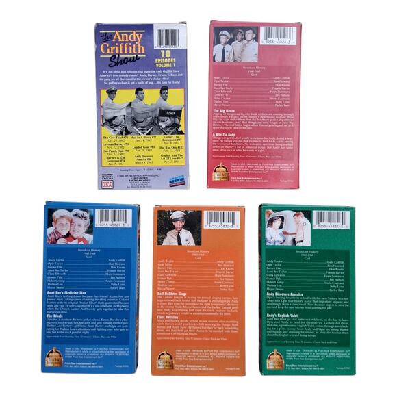 The Andy Griffith Show Lot Of 5 VHS Tapes Volumes 1–4 & 10 Dynamite Episodes - Picture 6 of 8